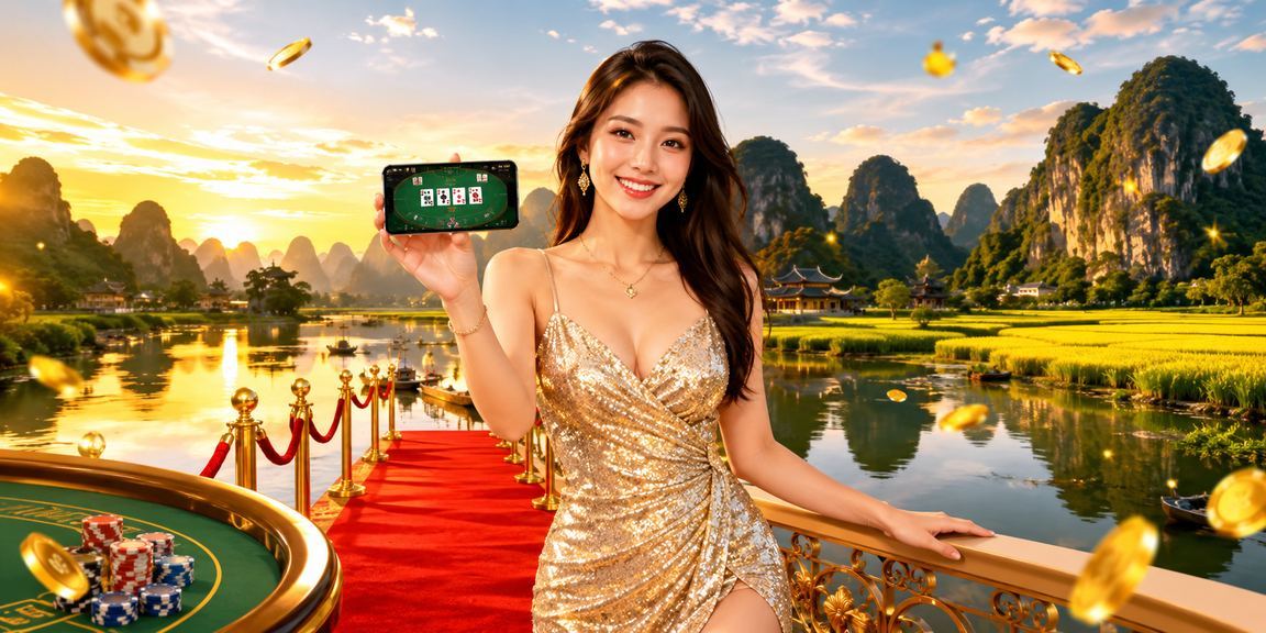 Cảnh chơi baccarat trong khung cảnh Ninh Bình với nét truyền thống Việt Nam